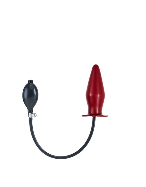 Inflatable Solid Butt Plug - Red XL