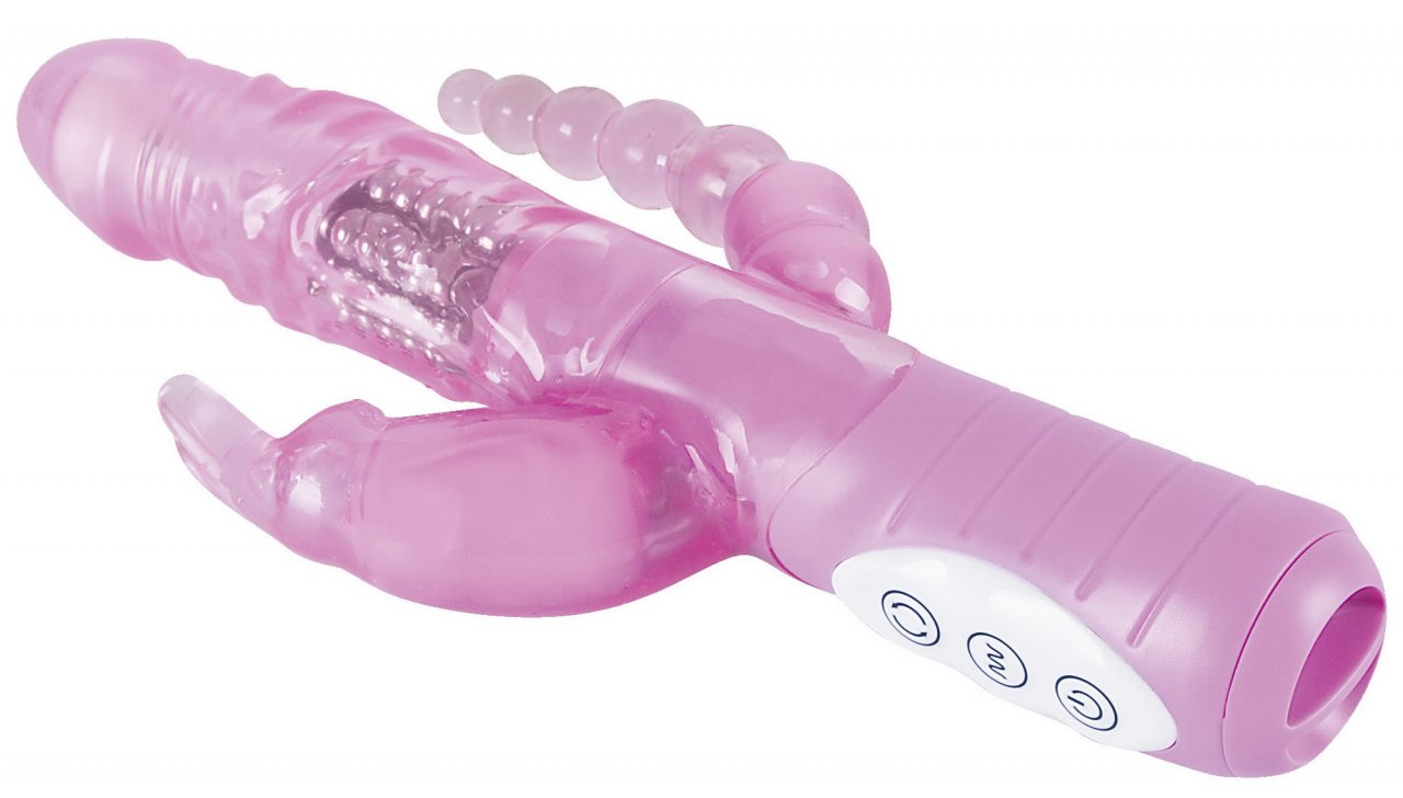 The bead vibrator massages, vibrates and rotates