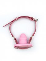 Preview: Mister B Leather Penis Gag Pink