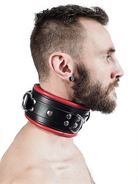 slaves neck chain red upholstery