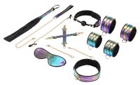 Preview: Exclusive Glossy Rainbow restraint set for intense bondage experiences