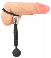 Preview: Penis strap with ball weight - Heavy Rope Cock Strap for intense pleasure