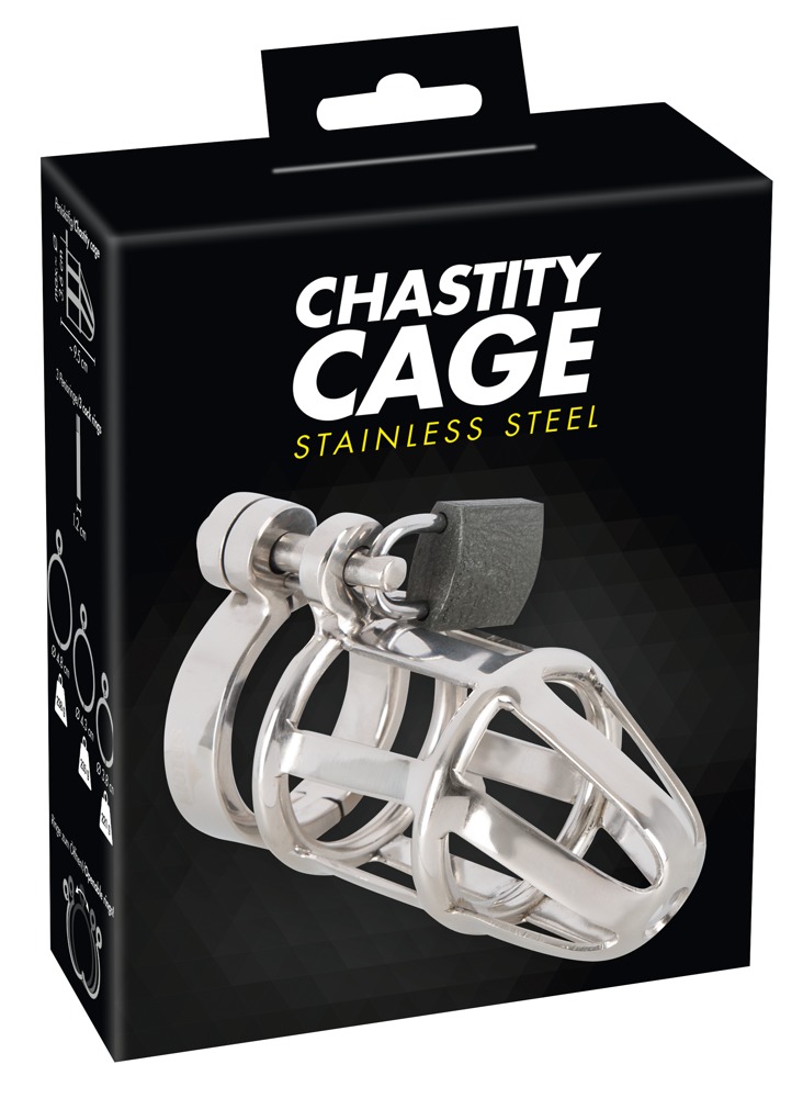 Männer Bondage Edelstahl Keuschheitskäfig Chastity Cage Mit