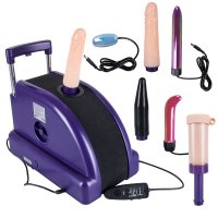 Preview: High performance sex machine with vibration elements and three attachments