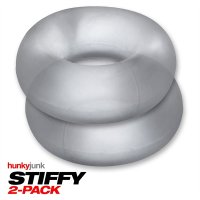 Preview: Oxballs STIFFY 2-pack Bulge Cockrings - Clear Ice