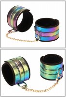 Preview: Exclusive Glossy Rainbow restraint set for intense bondage experiences