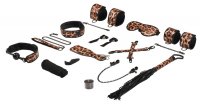 Preview: Leopard Wild Passion - Leopard Print Bondage Set with Flogger