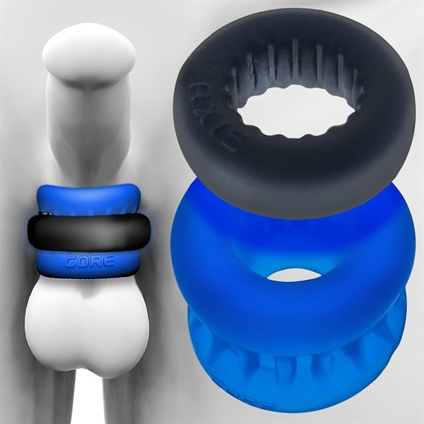 Oxballs ULTRACORE Core Ballstretcher with Axis Ring - Blue Ice