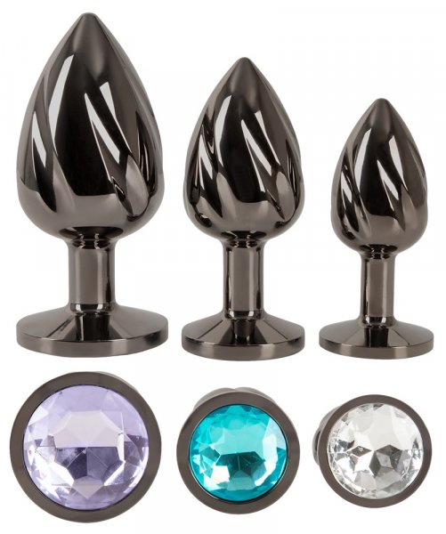 Luxurious metal butt plug set - anal training with style